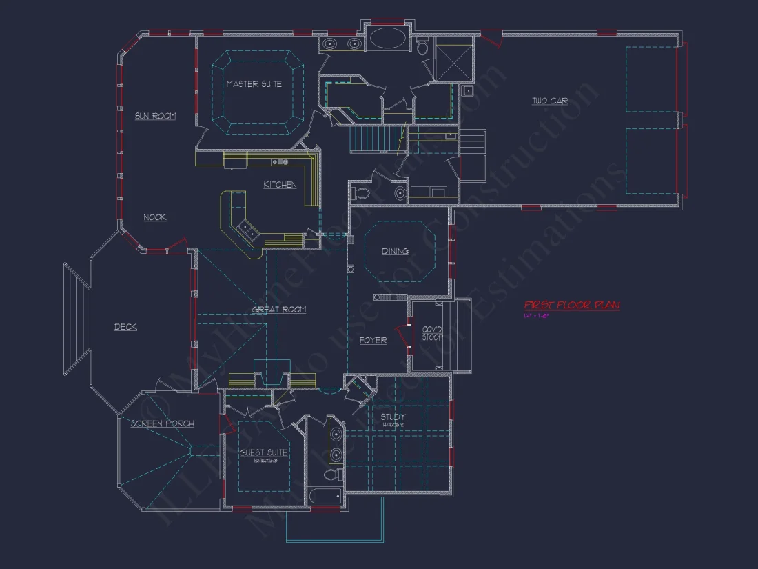 Stunning 2-Story house Plan with CAD Designs & Floor Plans