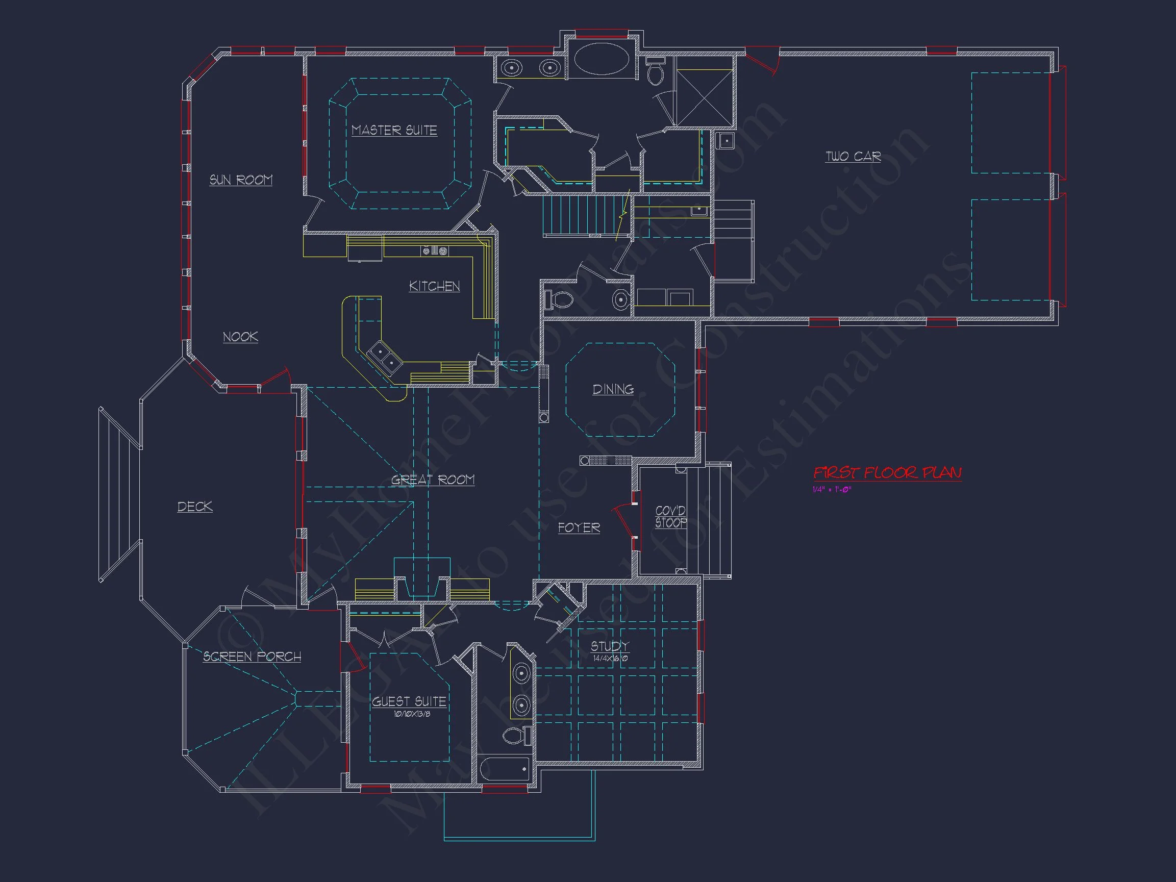 Stunning 2-Story house Plan with CAD Designs & Floor Plans