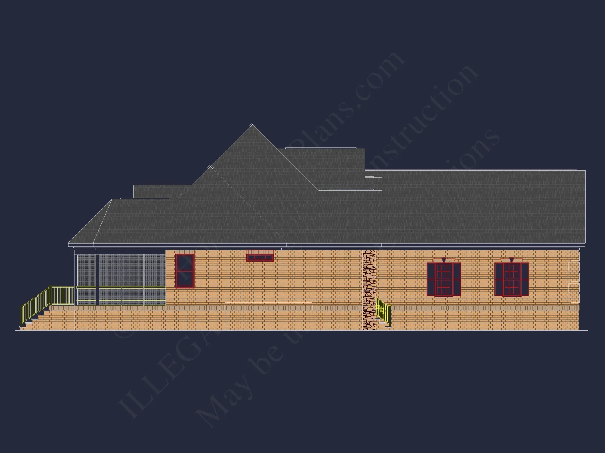 Stunning 2-Story house Plan with CAD Designs & Floor Plans