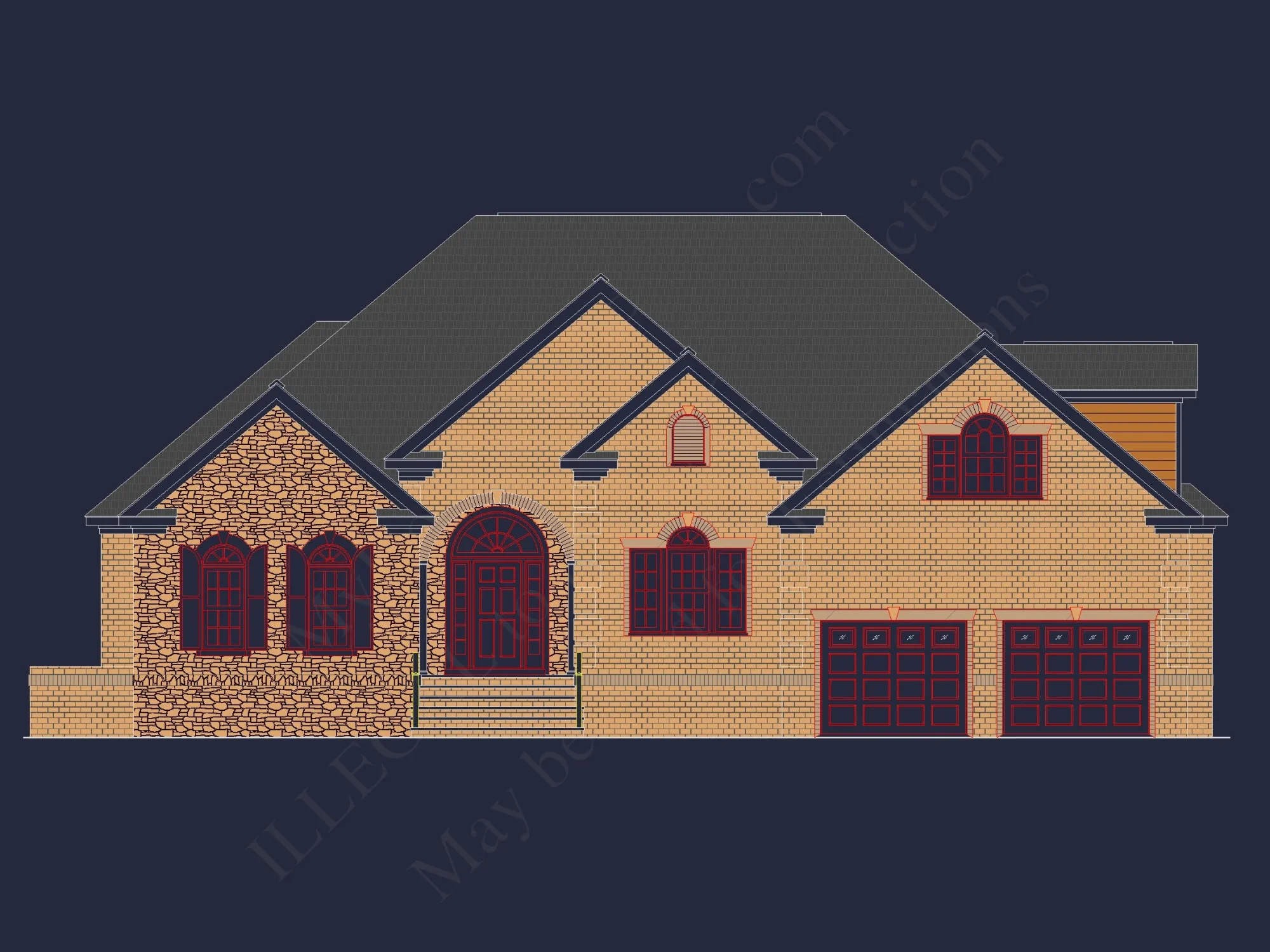 Stunning 2-Story house Plan with CAD Designs & Floor Plans