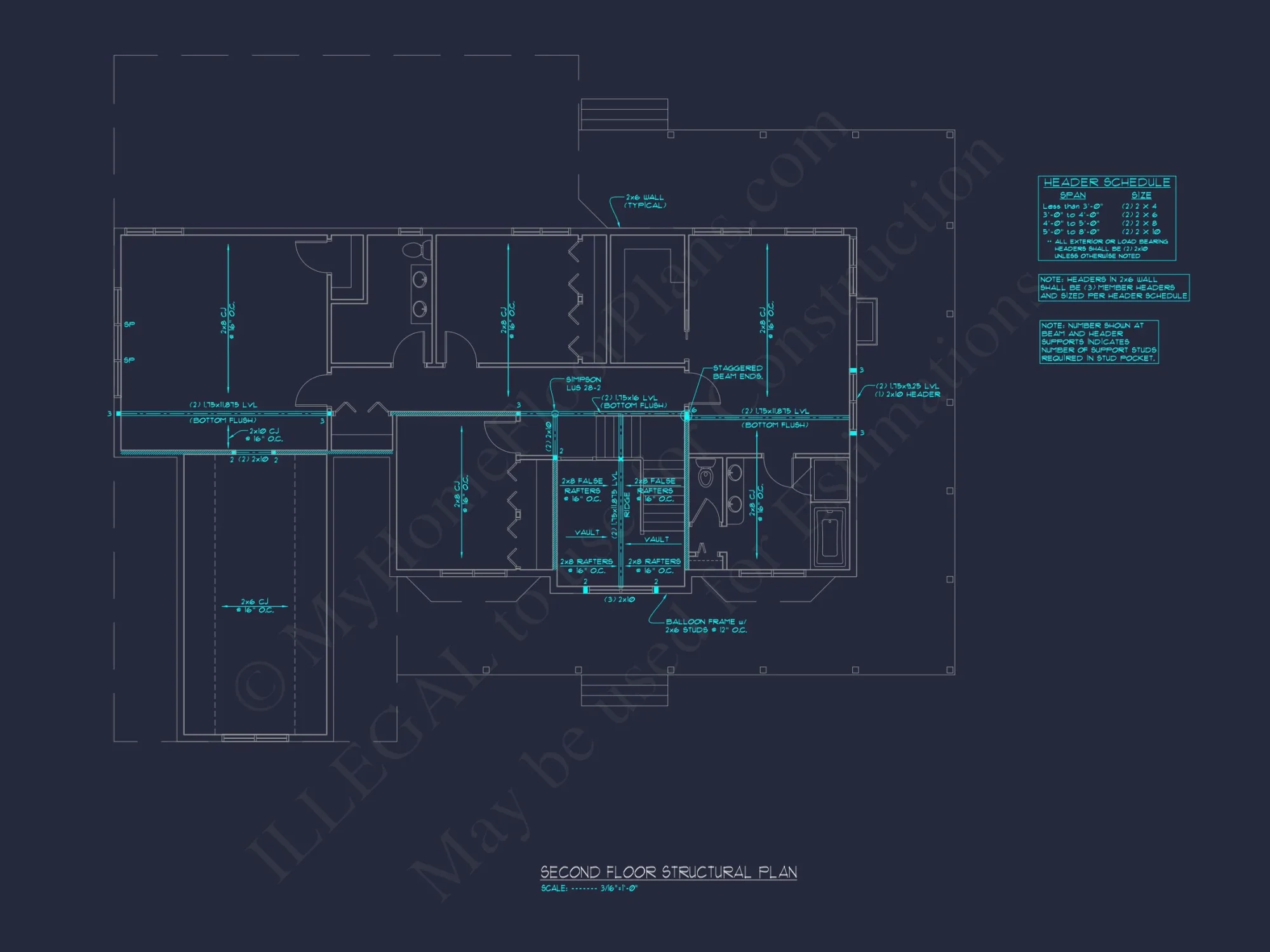 Colonial Farmhouse house Plan with 2 Floors and Detailed CAD Blueprint