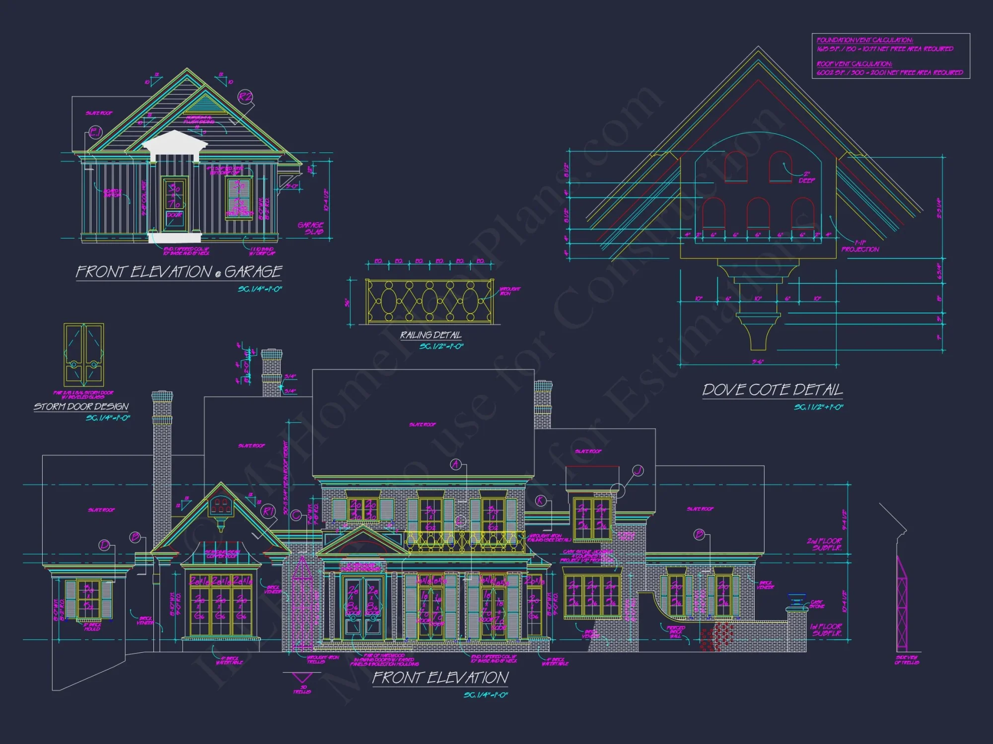 Spacious 3-Story house Plan with CAD Designs and Brick Exterior