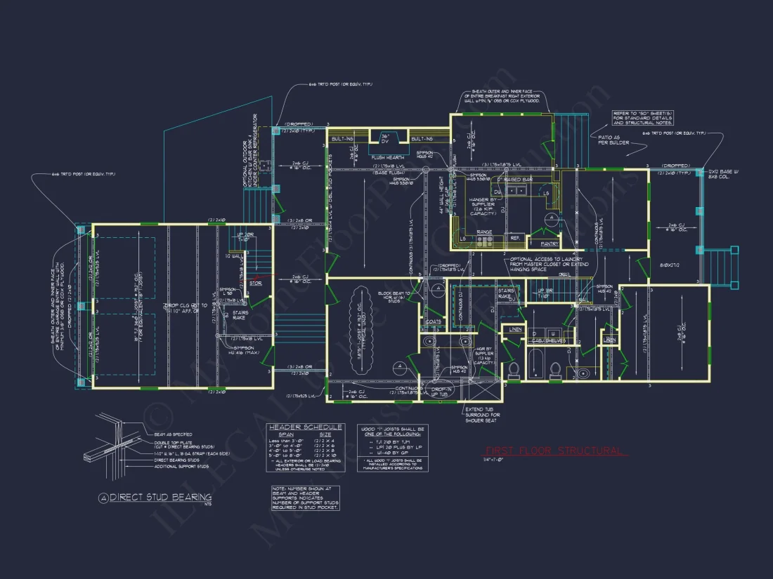 Modern Craftsman house Plan with 2 Floors and 4 Bedrooms
