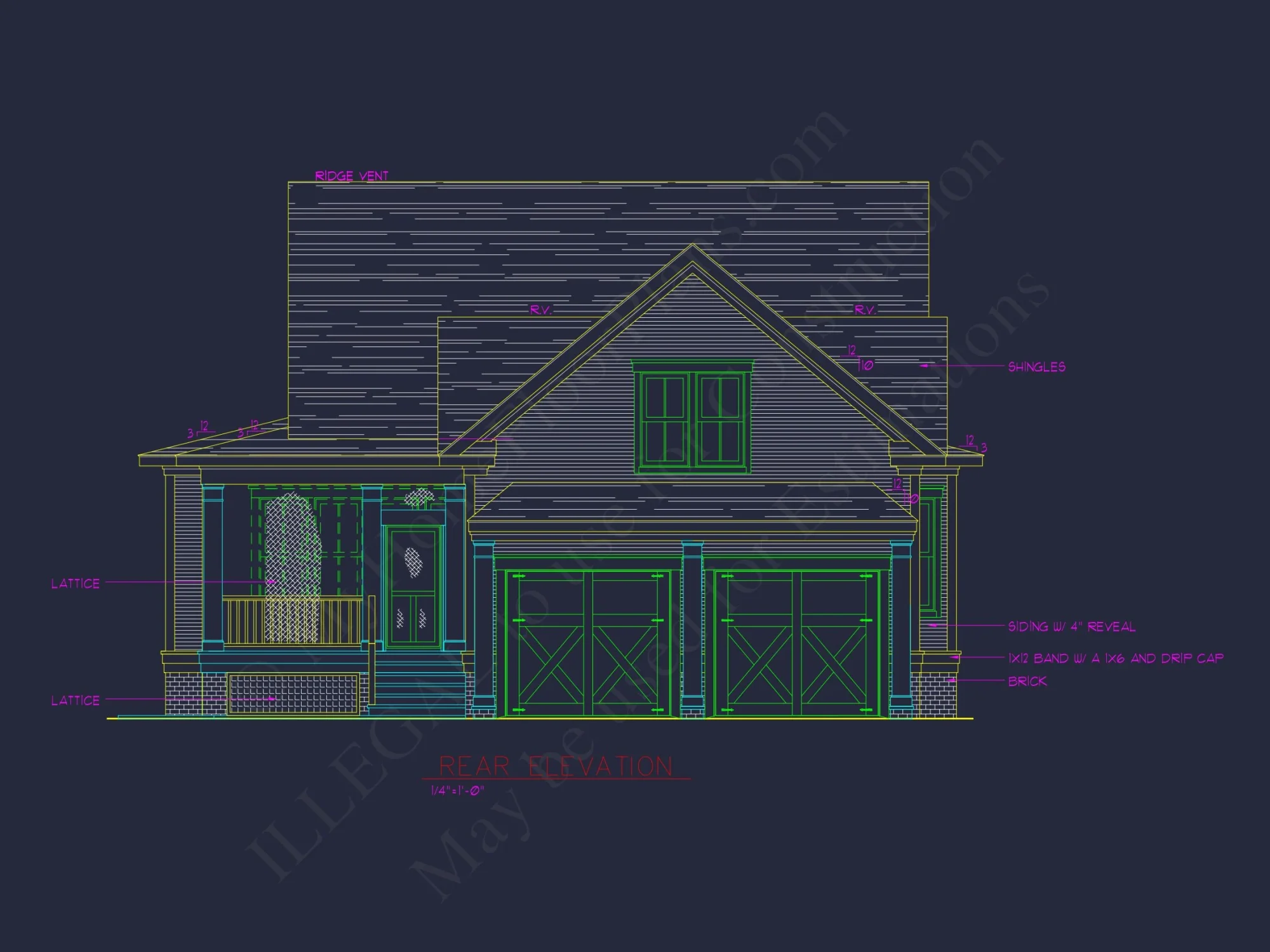Modern Craftsman house Plan with 2 Floors and 4 Bedrooms