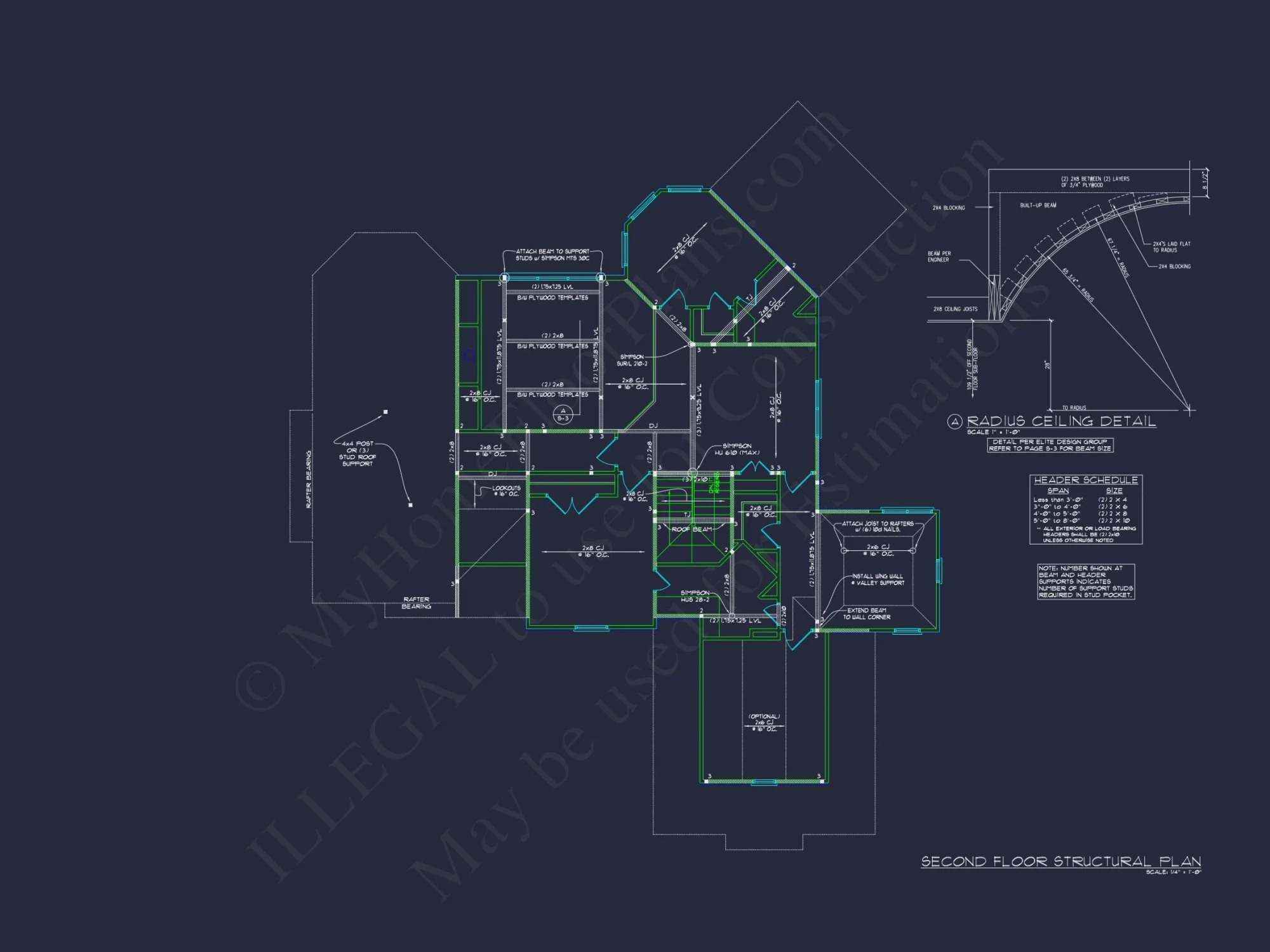 Elegant house Design: CAD Floor Plan with Blueprint & Features
