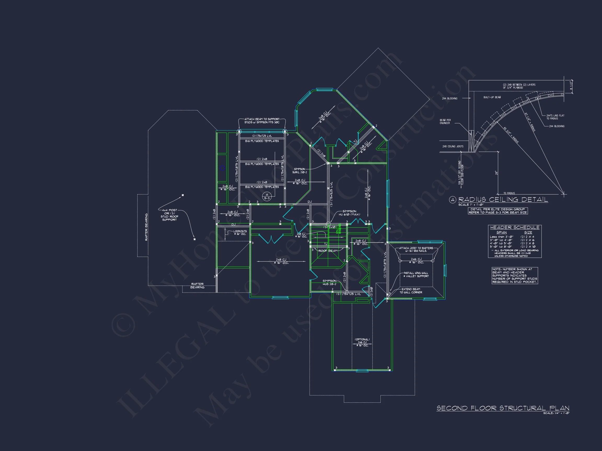 Elegant house Design: CAD Floor Plan with Blueprint & Features