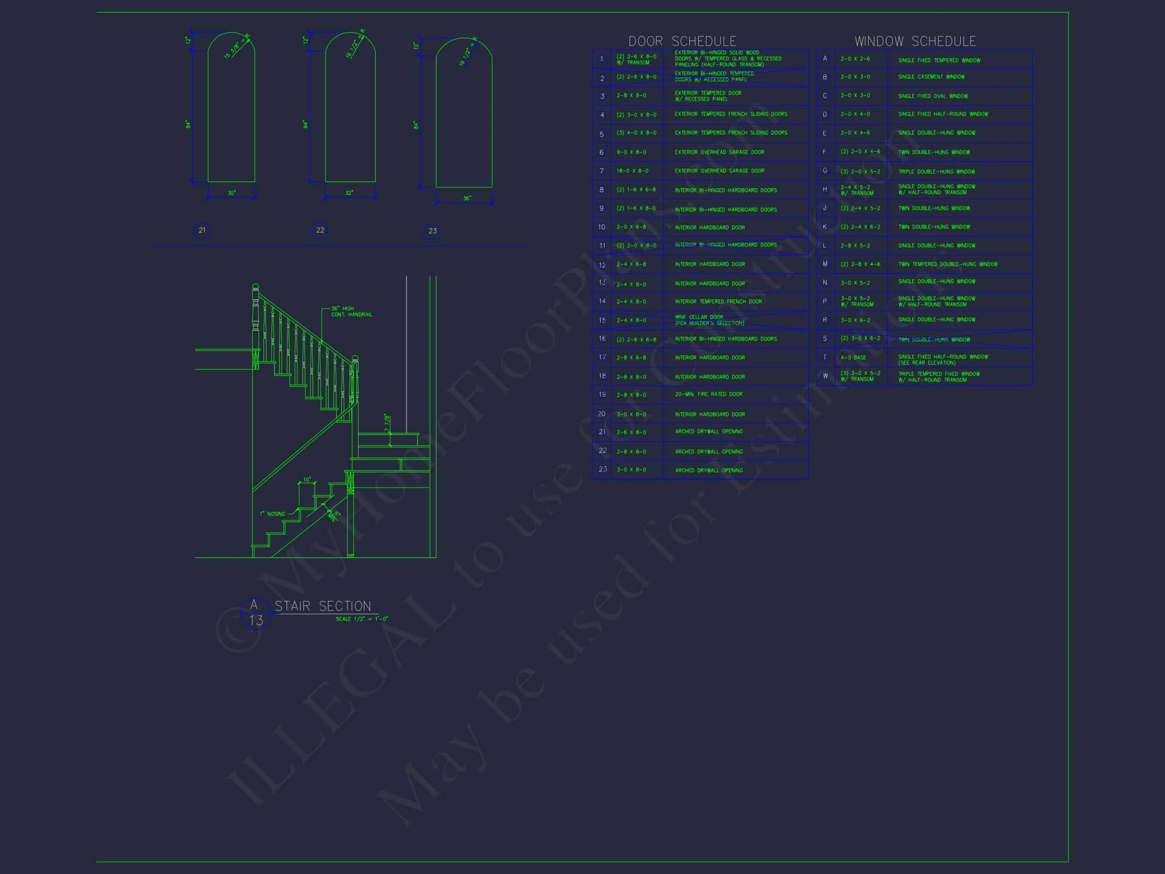 Elegant house Design: CAD Floor Plan with Blueprint & Features