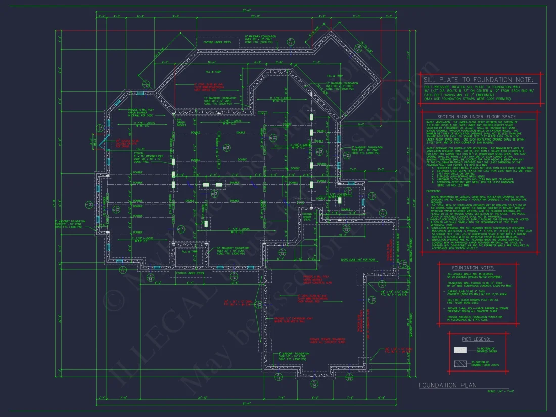 Elegant house Design: CAD Floor Plan with Blueprint & Features