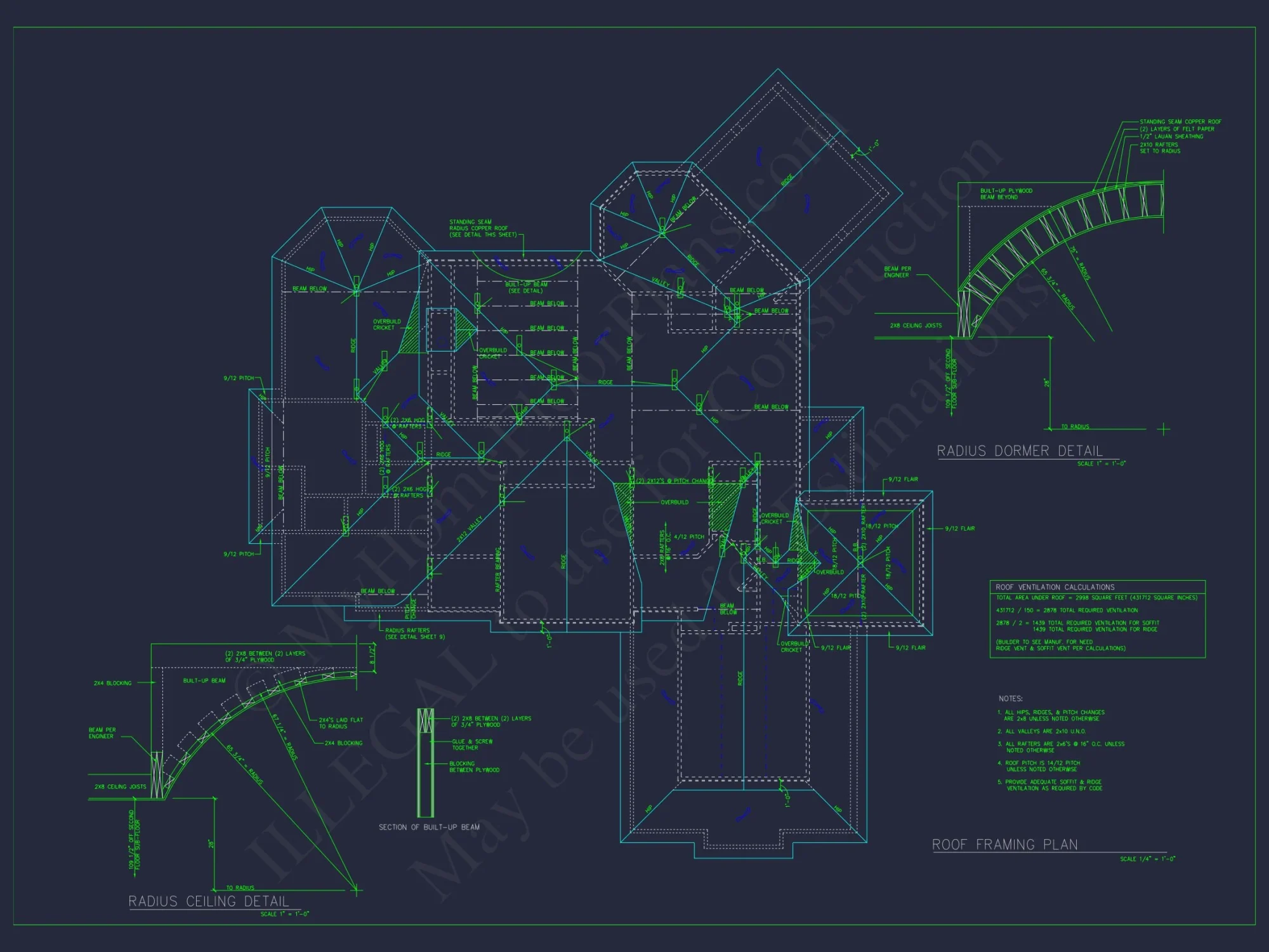 Elegant house Design: CAD Floor Plan with Blueprint & Features