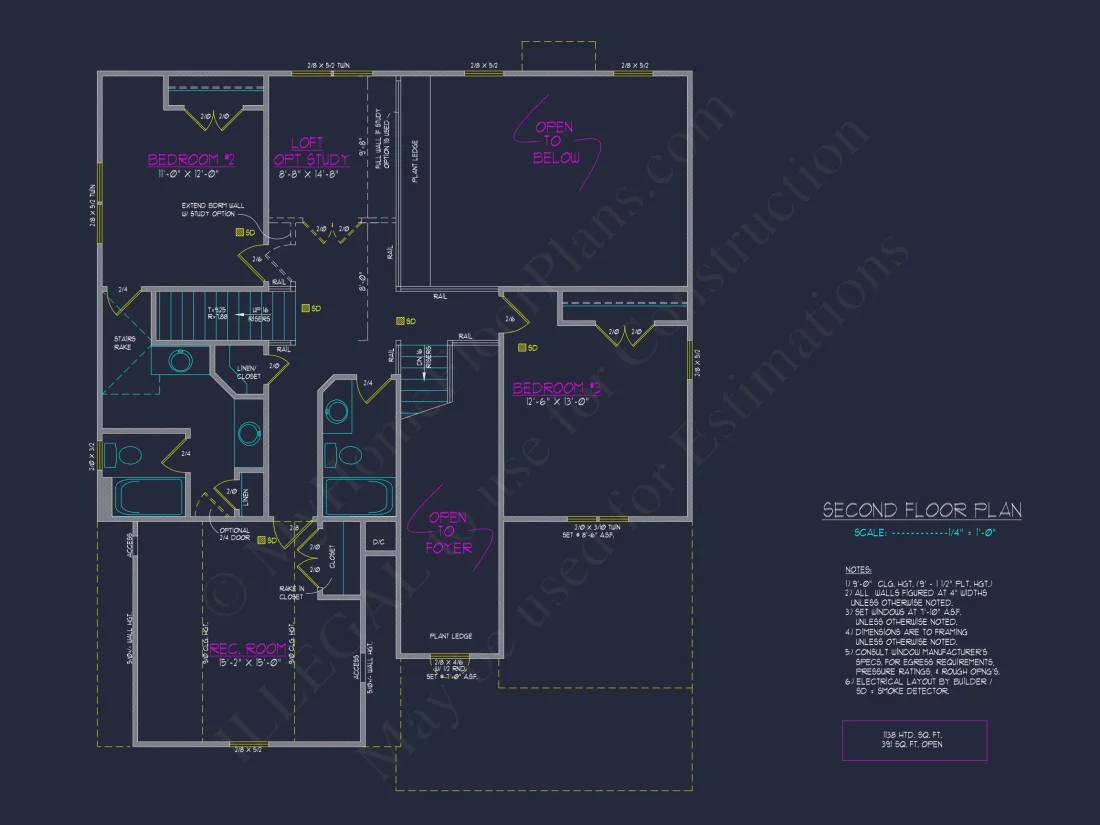 Beautiful Two-Story house Plan with CAD Designs and Floor Plans