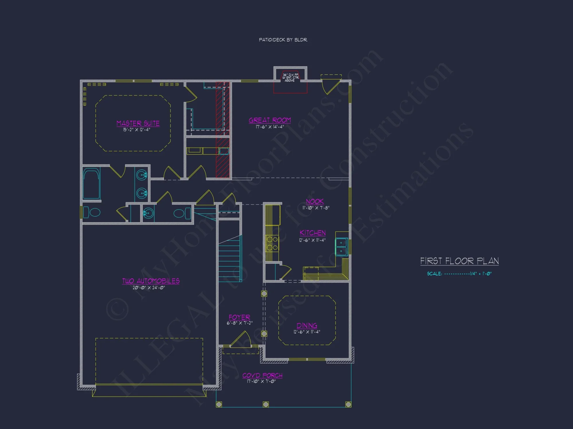 Beautiful Two-Story house Plan with CAD Designs and Floor Plans