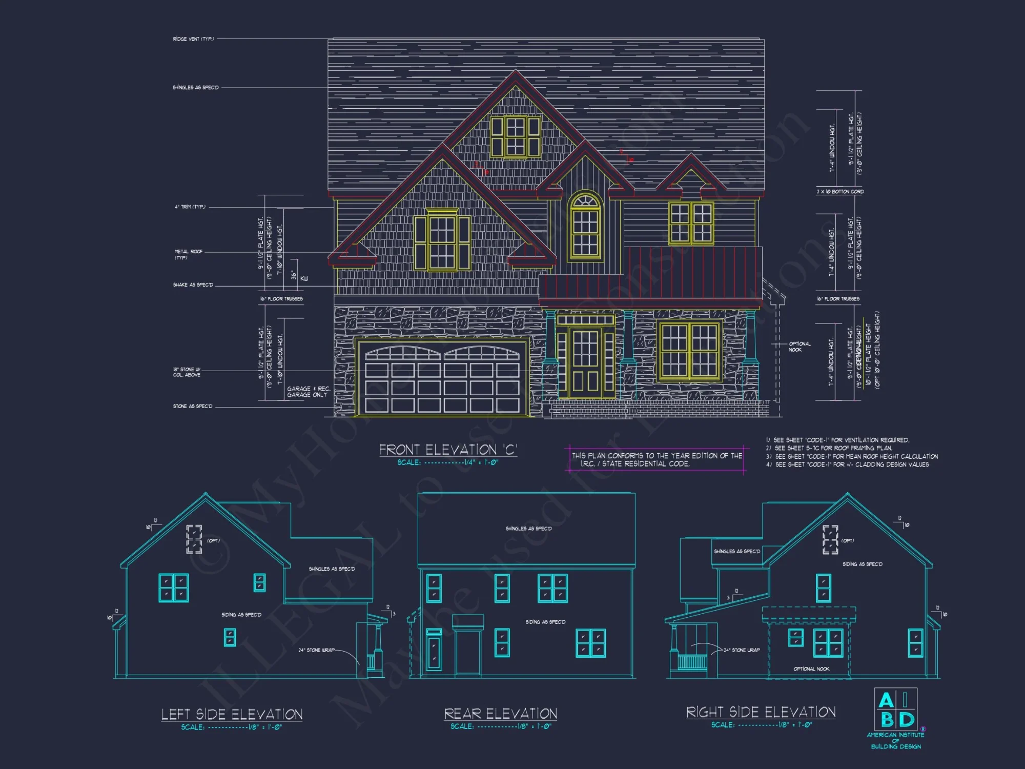 Beautiful Two-Story house Plan with CAD Designs and Floor Plans