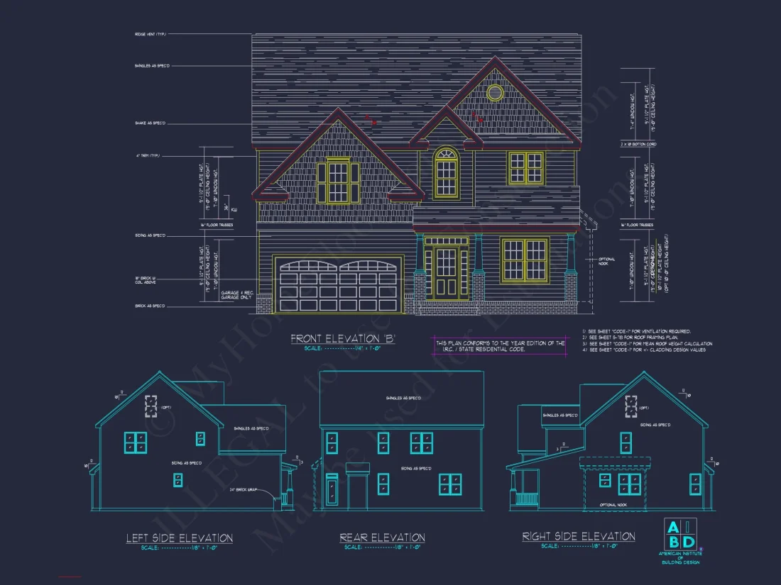 Beautiful Two-Story house Plan with CAD Designs and Floor Plans