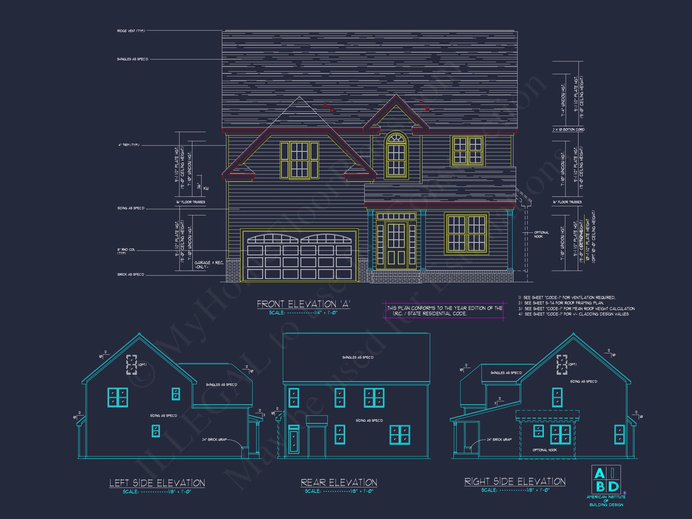 8-1538 HOUSE PLAN - Beautiful Two-Story House Plan with CAD Designs and Floor Plans 3 Beautiful Two-Story house Plan with CAD Designs and Floor Plans