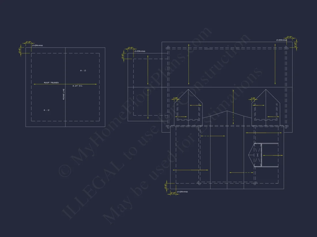 Spacious 2-Story Cabin house Plan with CAD Blueprint Designs