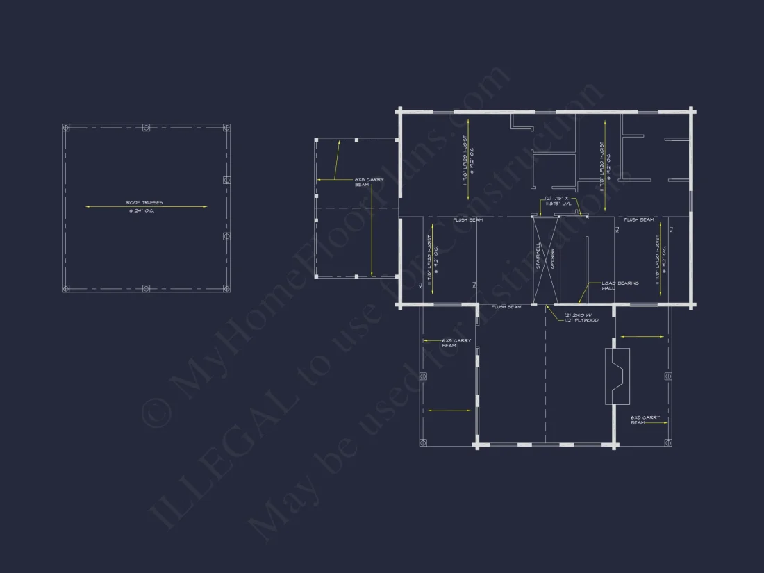 Spacious 2-Story Cabin house Plan with CAD Blueprint Designs