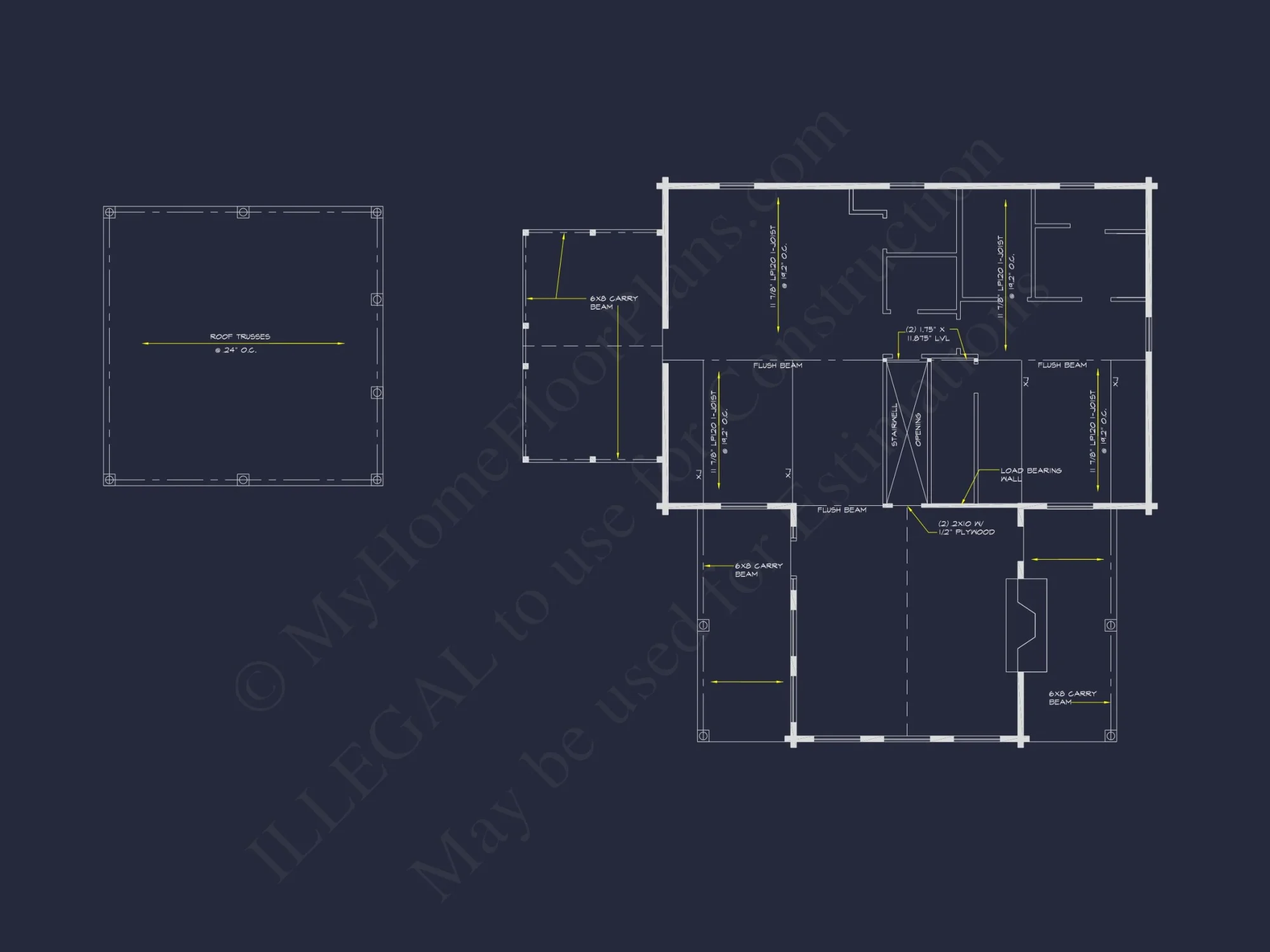 Spacious 2-Story Cabin house Plan with CAD Blueprint Designs