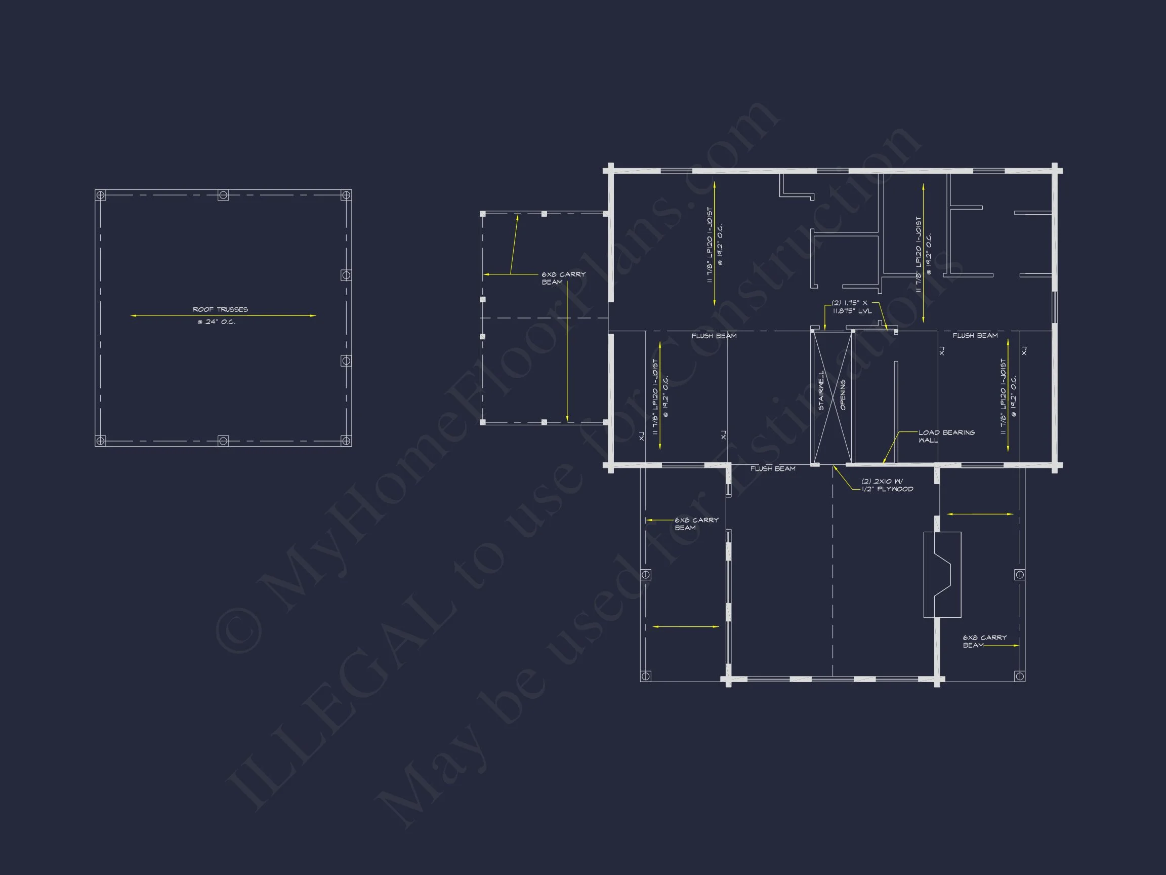8-1516 CABIN PLAN- 2-story cabin home plan with 1,576 heated sq. ft., 3 beds 12 Spacious 2-Story Cabin house Plan with CAD Blueprint Designs