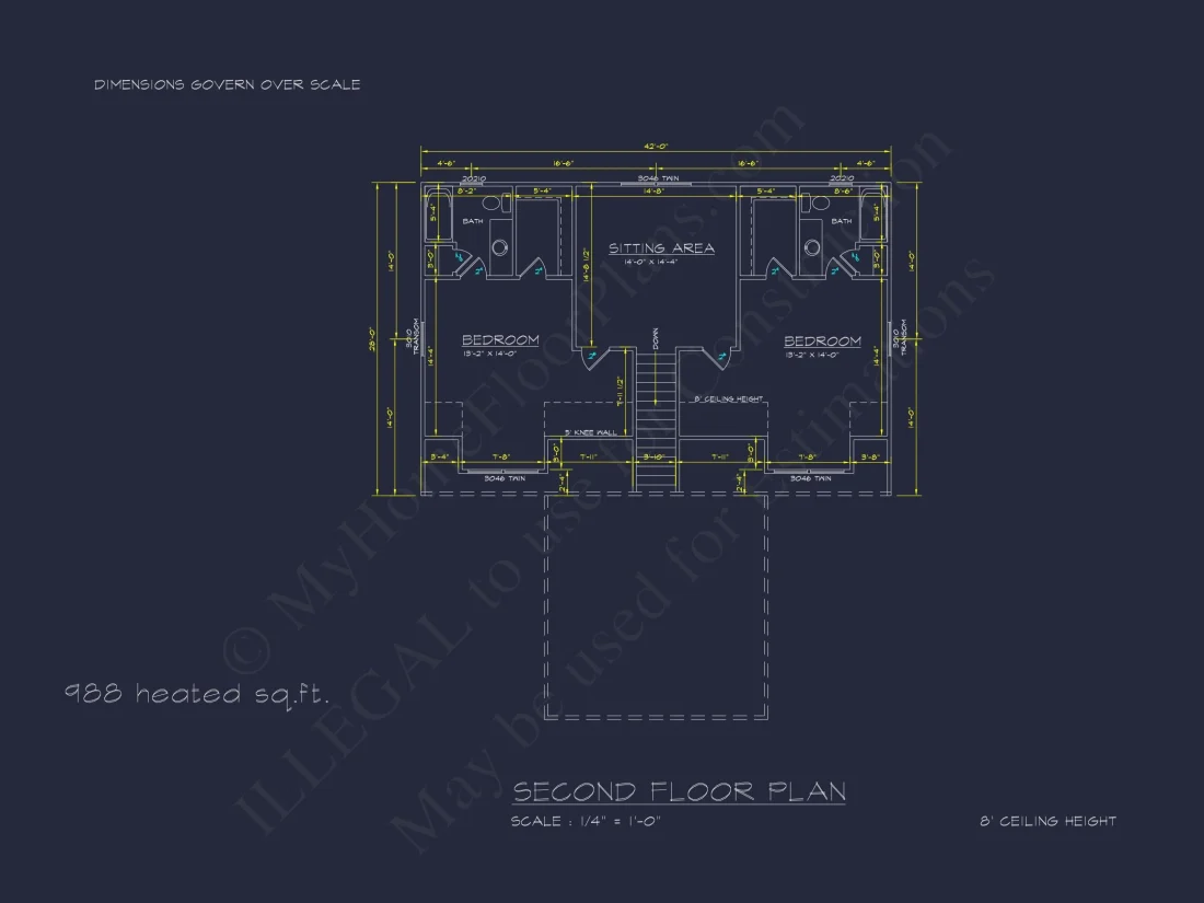 Spacious 2-Story Cabin house Plan with CAD Blueprint Designs