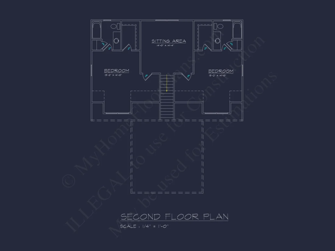 Spacious 2-Story Cabin house Plan with CAD Blueprint Designs