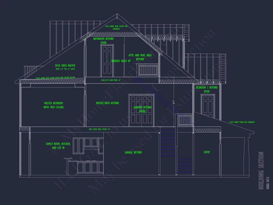 Modern 2-Story house Plan with CAD Designs & Bonus Room