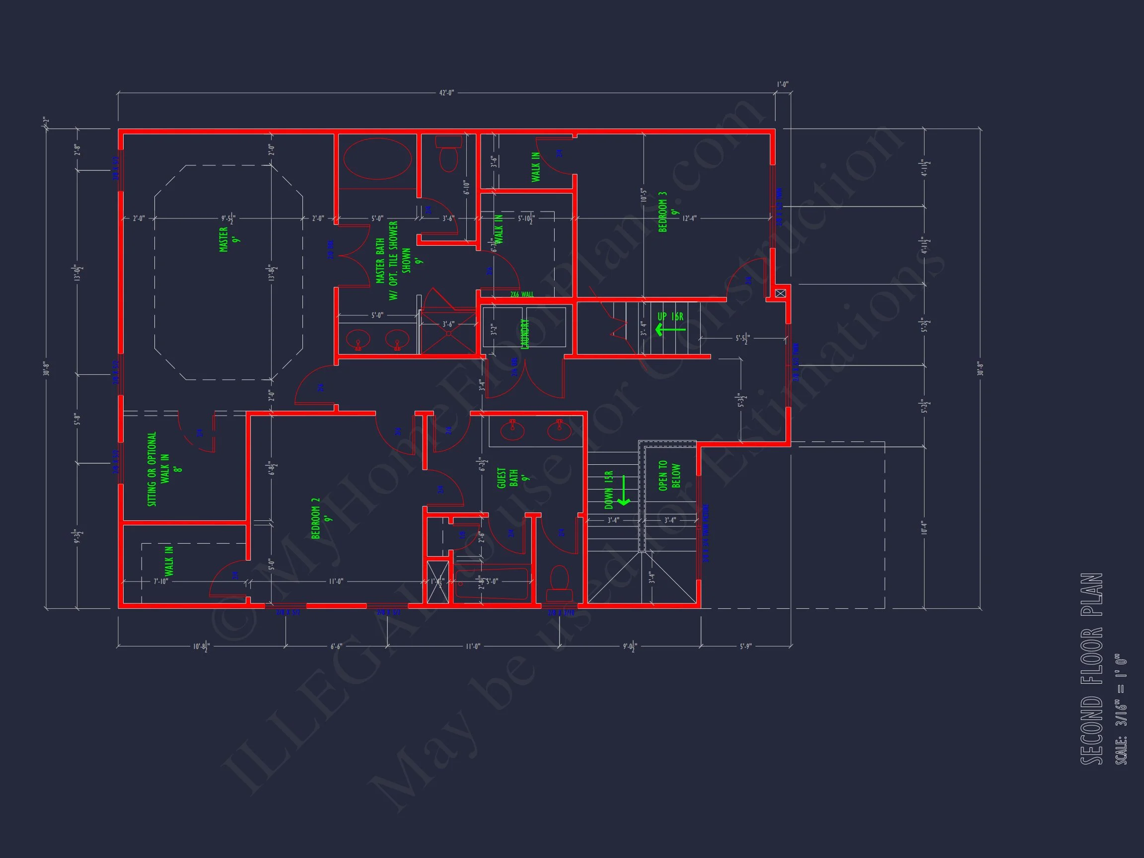 Modern 2-Story house Plan with CAD Designs & Bonus Room