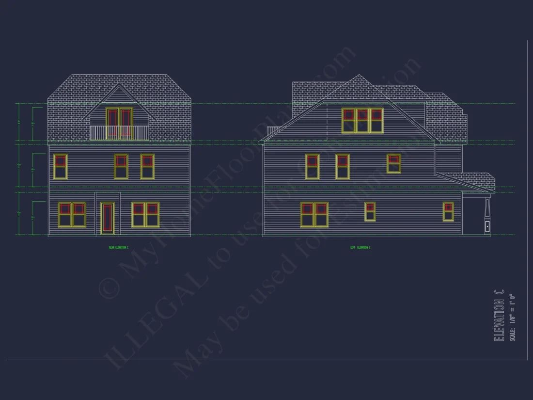 Modern 2-Story house Plan with CAD Designs & Bonus Room