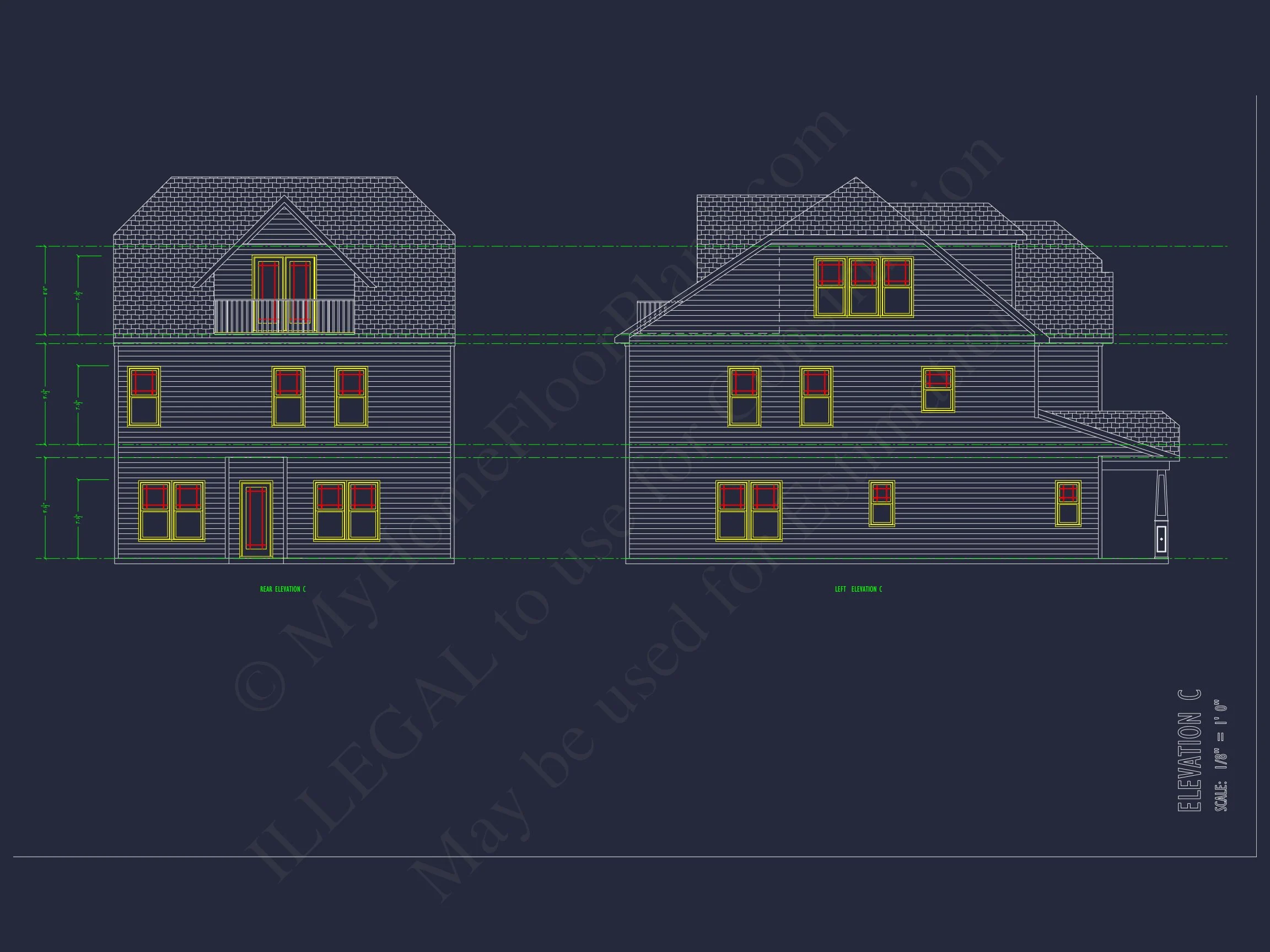 Modern 2-Story house Plan with CAD Designs & Bonus Room