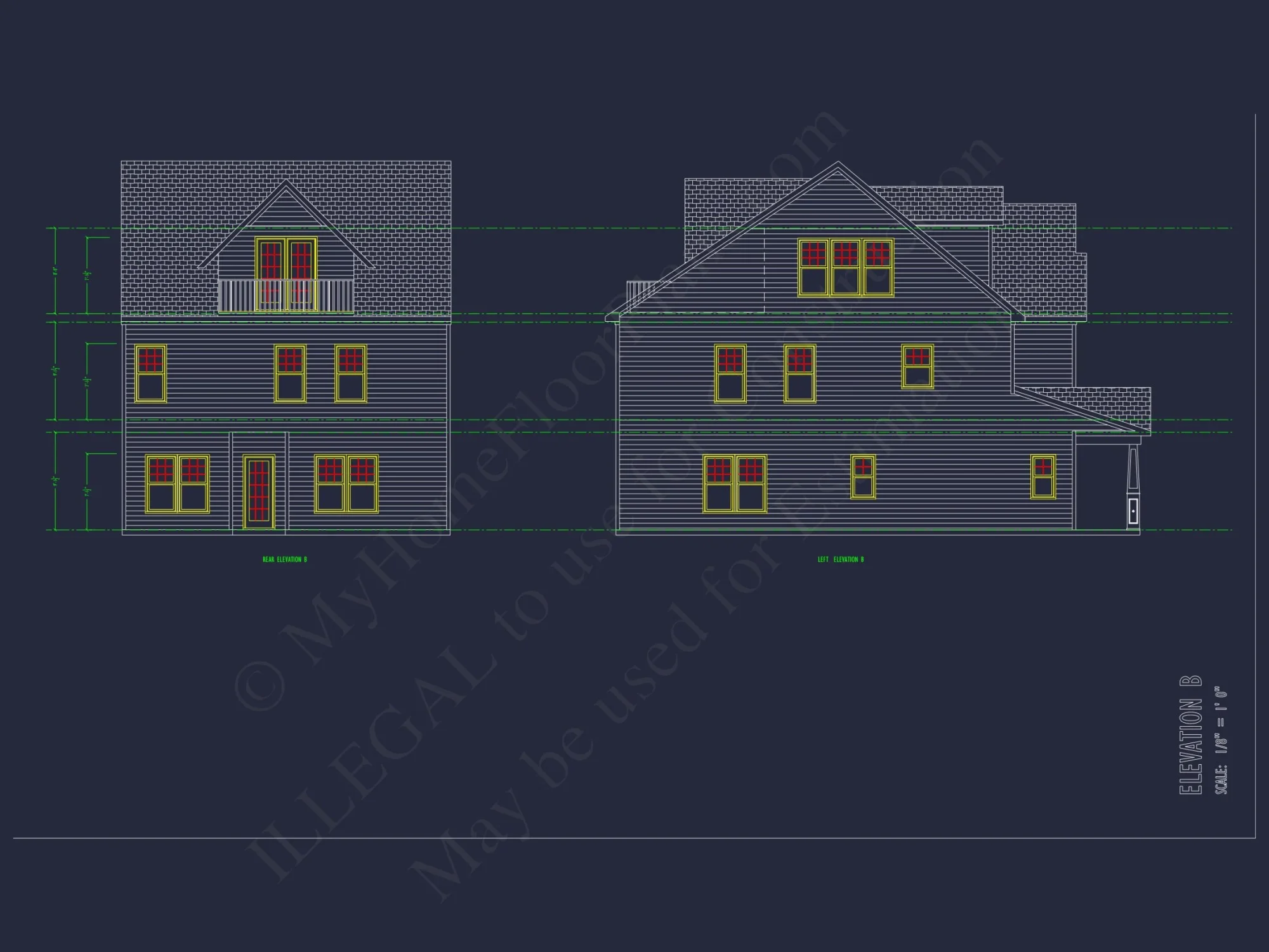 Modern 2-Story house Plan with CAD Designs & Bonus Room