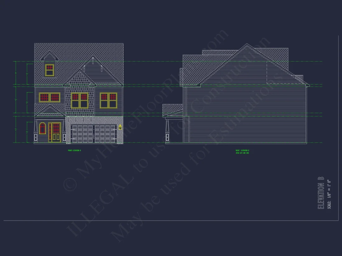 Modern 2-Story house Plan with CAD Designs & Bonus Room