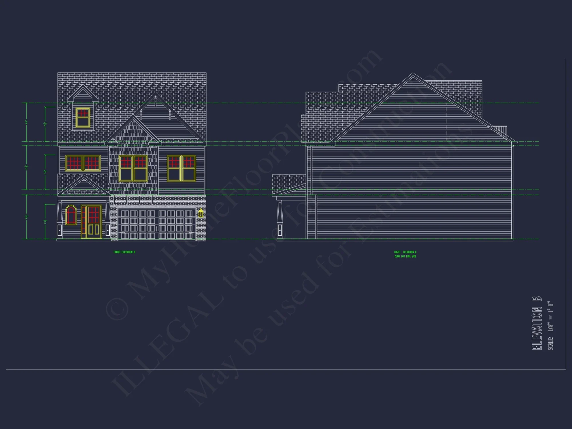 Modern 2-Story house Plan with CAD Designs & Bonus Room