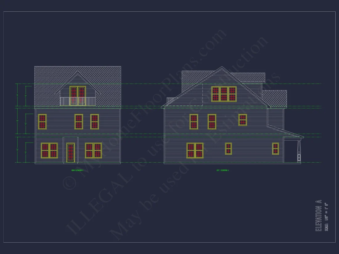 Modern 2-Story house Plan with CAD Designs & Bonus Room