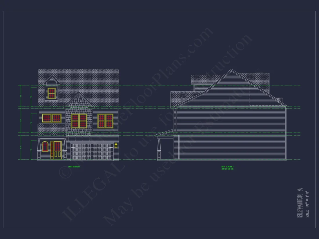Modern 2-Story house Plan with CAD Designs & Bonus Room