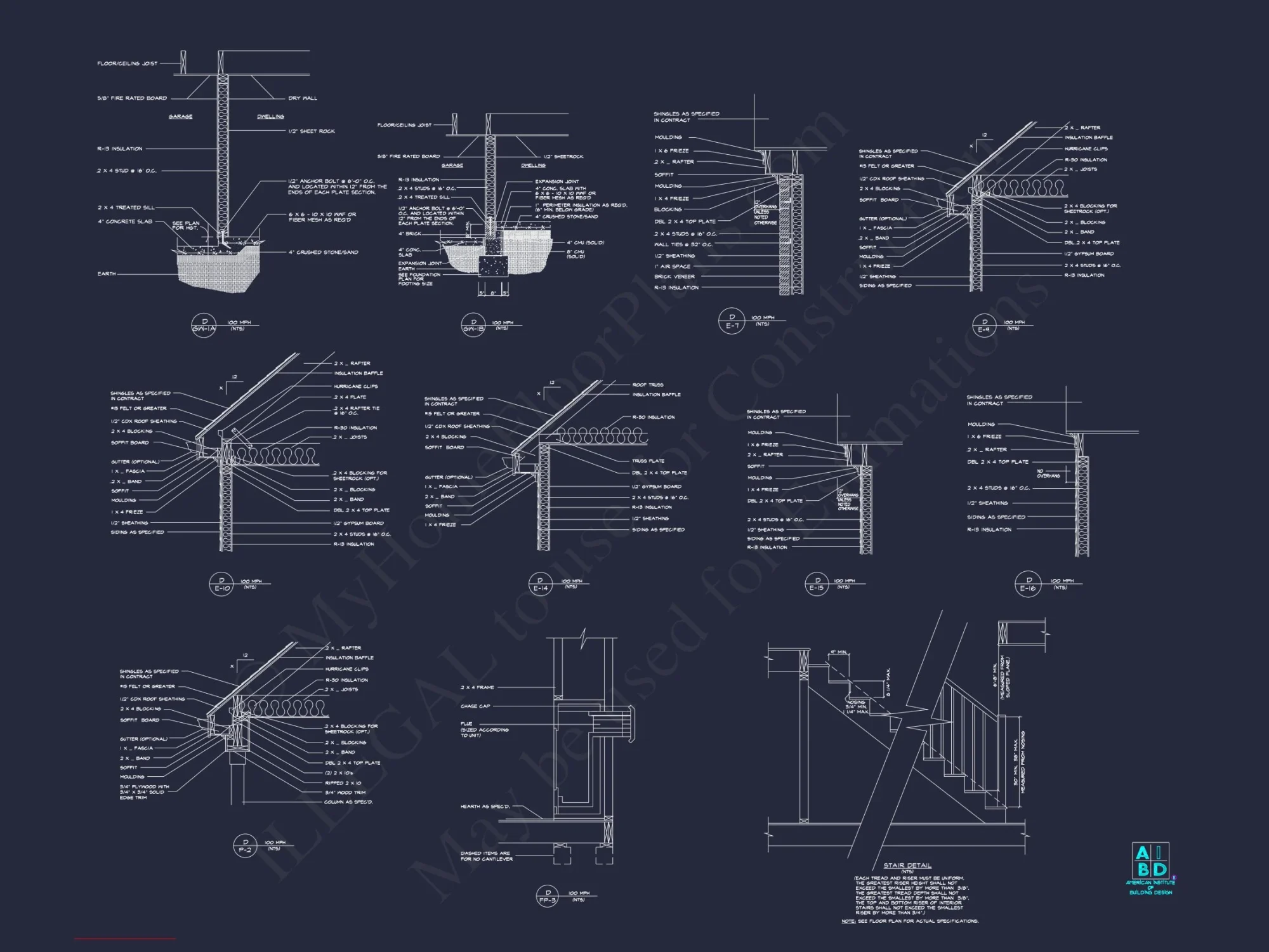 Craftsman house Plan with 5 Beds, 3.5 Baths & CAD Designs
