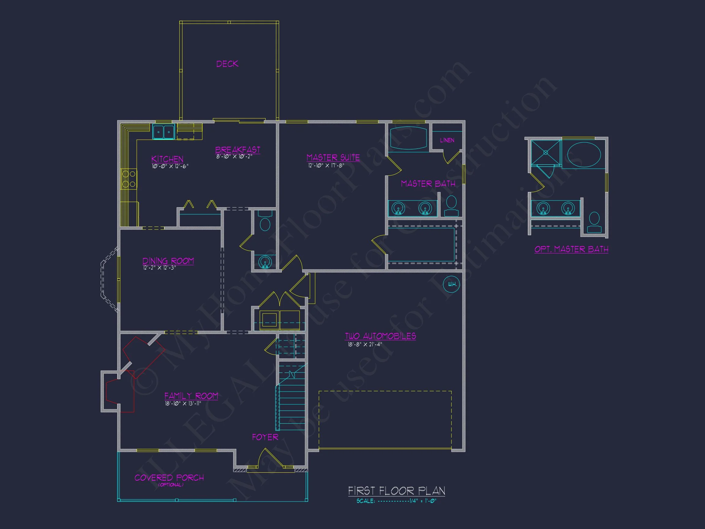 Craftsman house Plan with 5 Beds, 3.5 Baths & CAD Designs