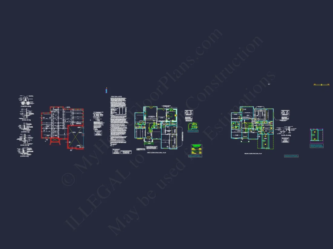 Spacious house Plan - 59'x59'6" 2-Story CAD Design with 4 Bedrooms