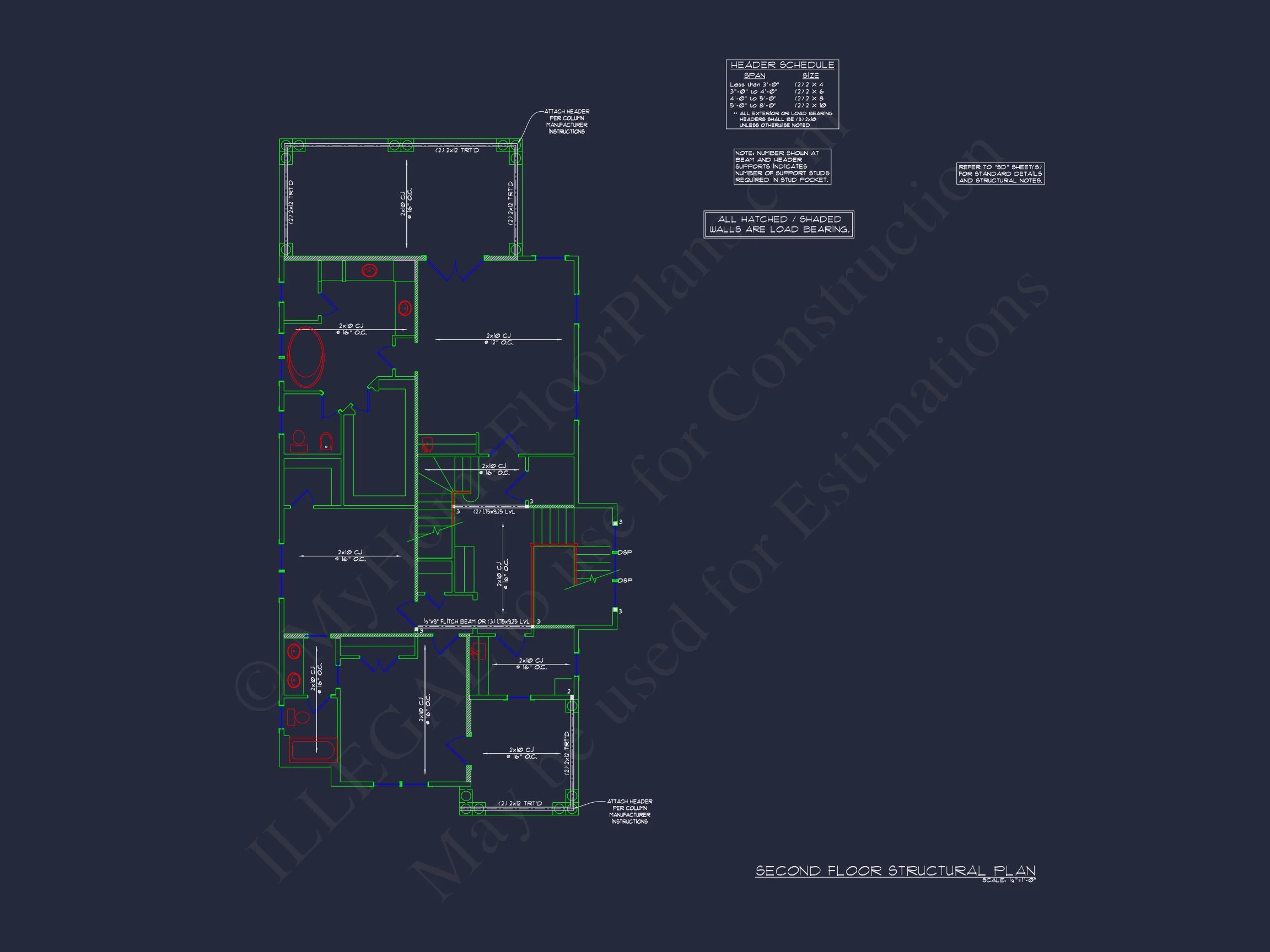 8-1460 HOUSE PLAN - Victorian house plan with 2,850 heated sq. ft., 2 stories, 4 bedrooms 16 CAD & Architecture Designs