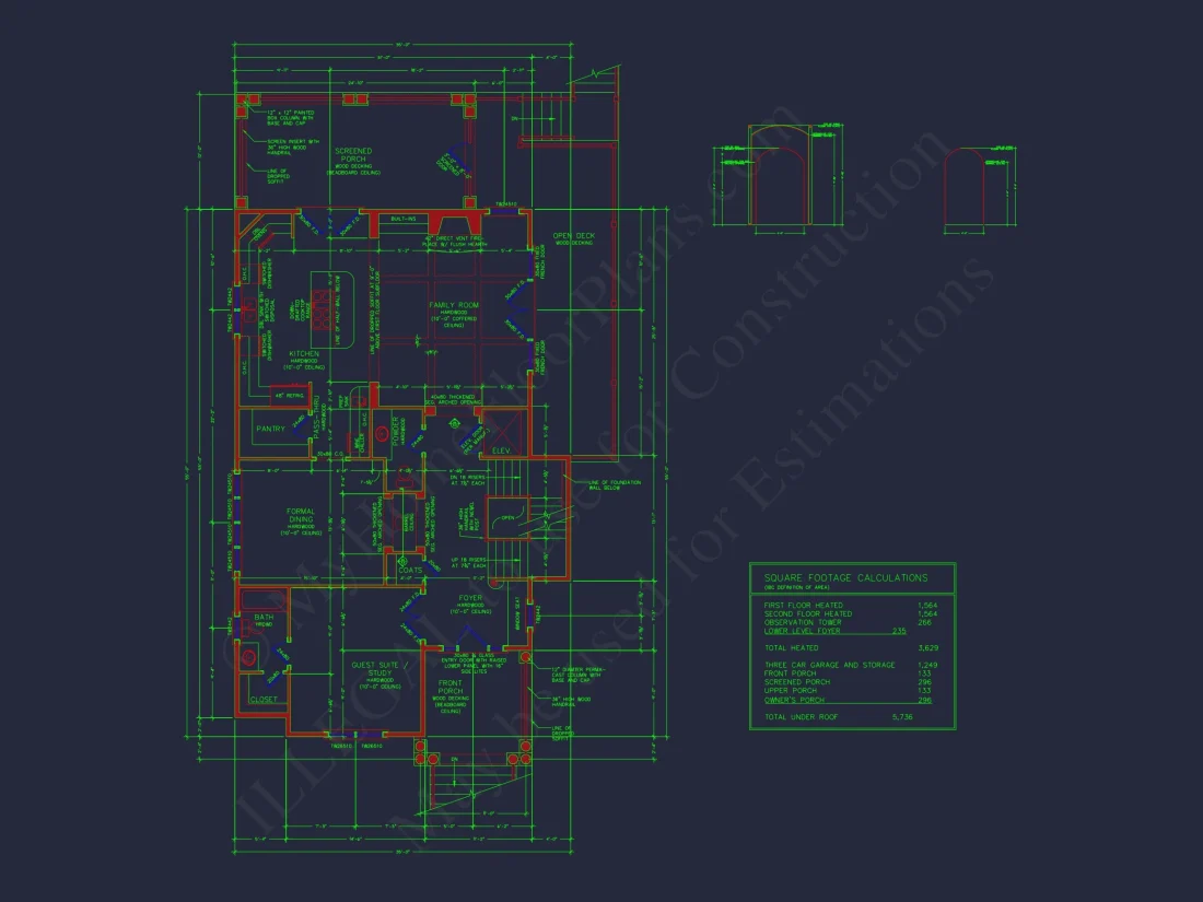 Elegant house Plan with Victorian Style