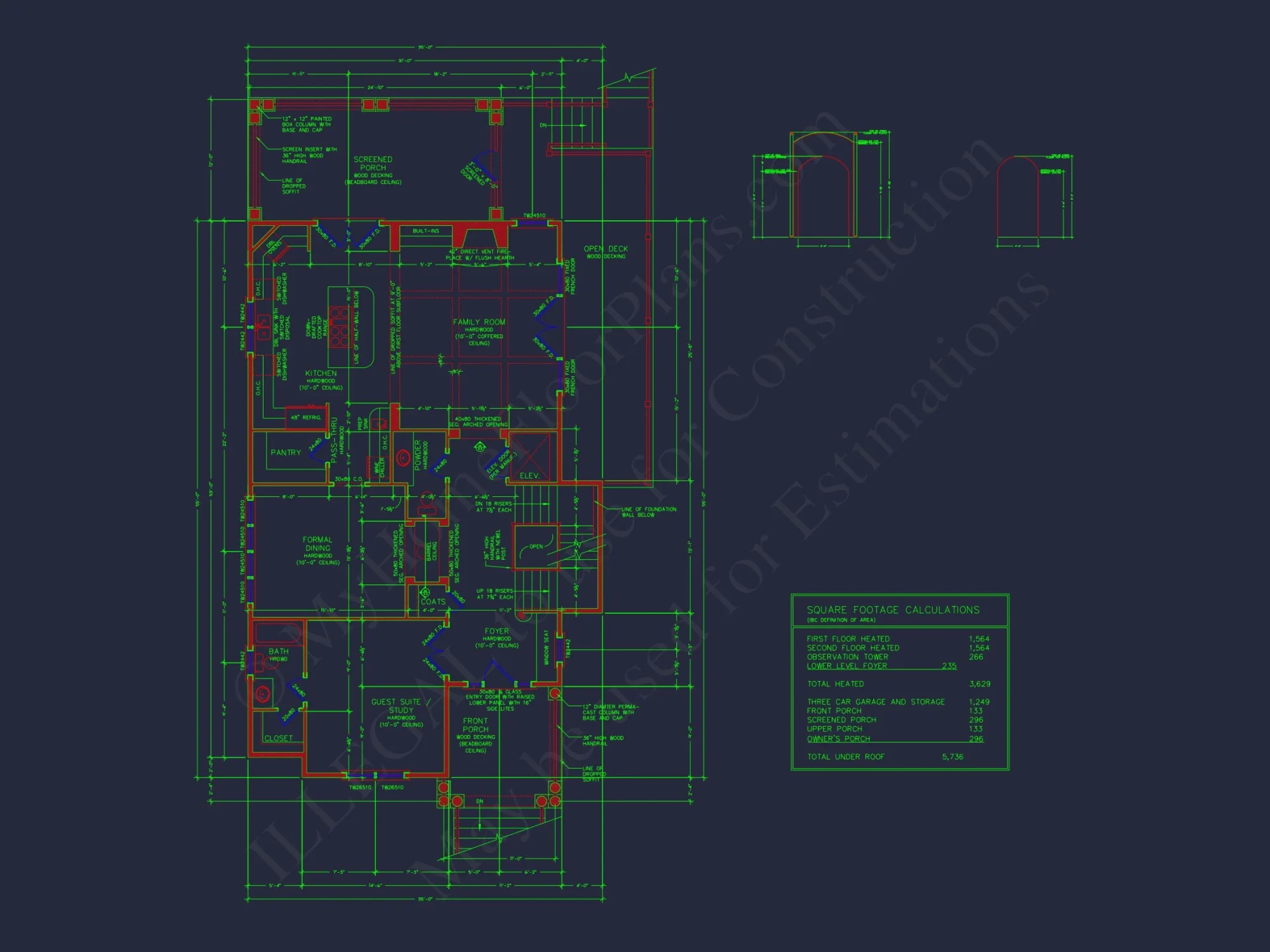 Elegant house Plan with Victorian Style