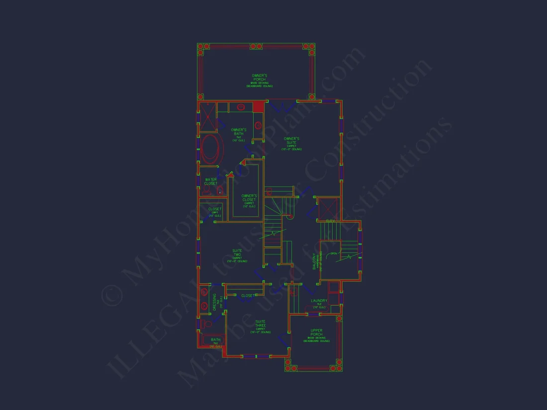 Elegant house Plan with Victorian Style