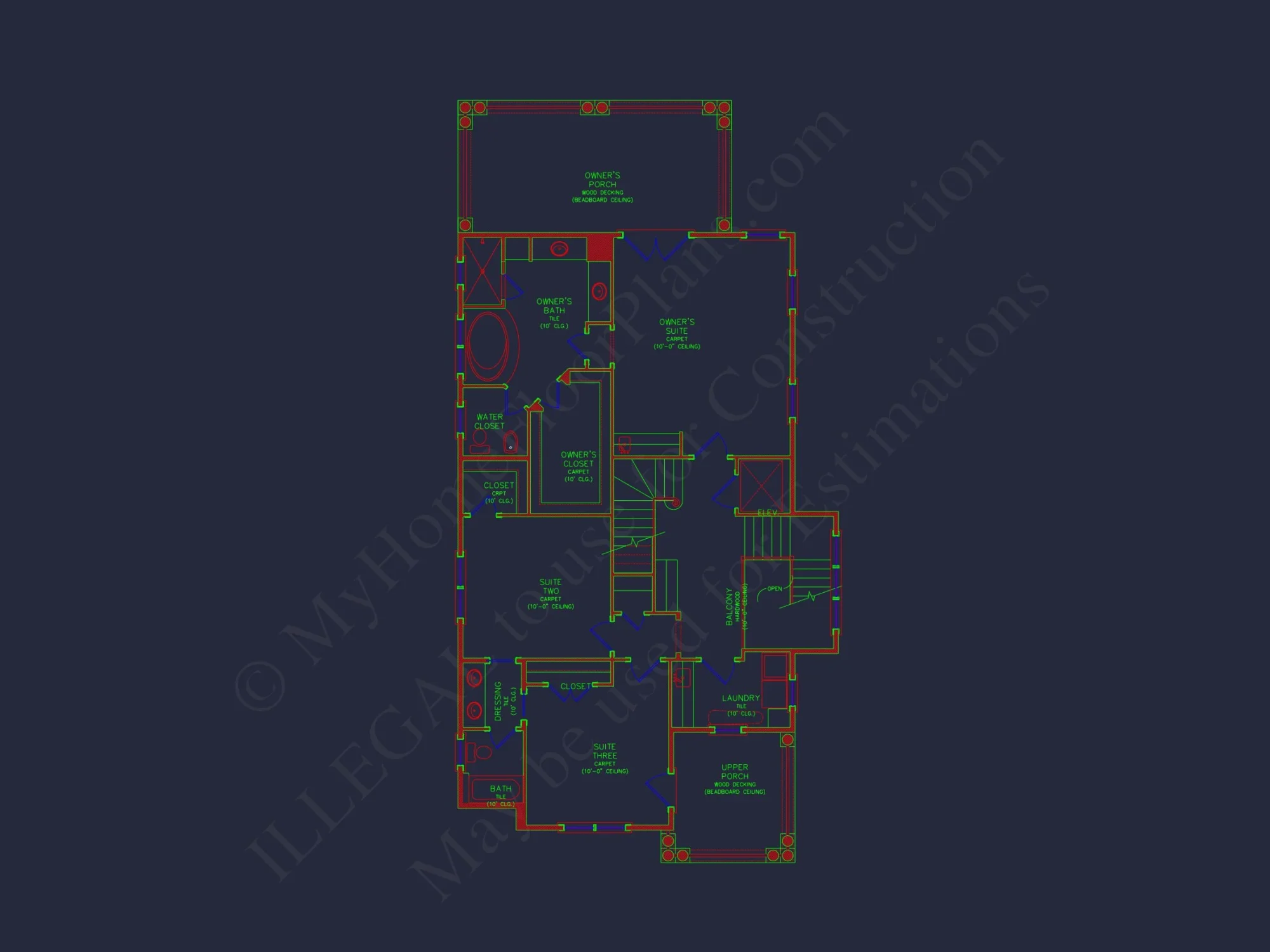 Elegant house Plan with Victorian Style