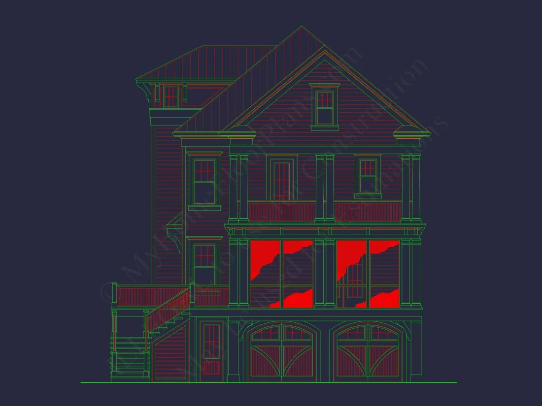 Elegant house Plan with Victorian Style