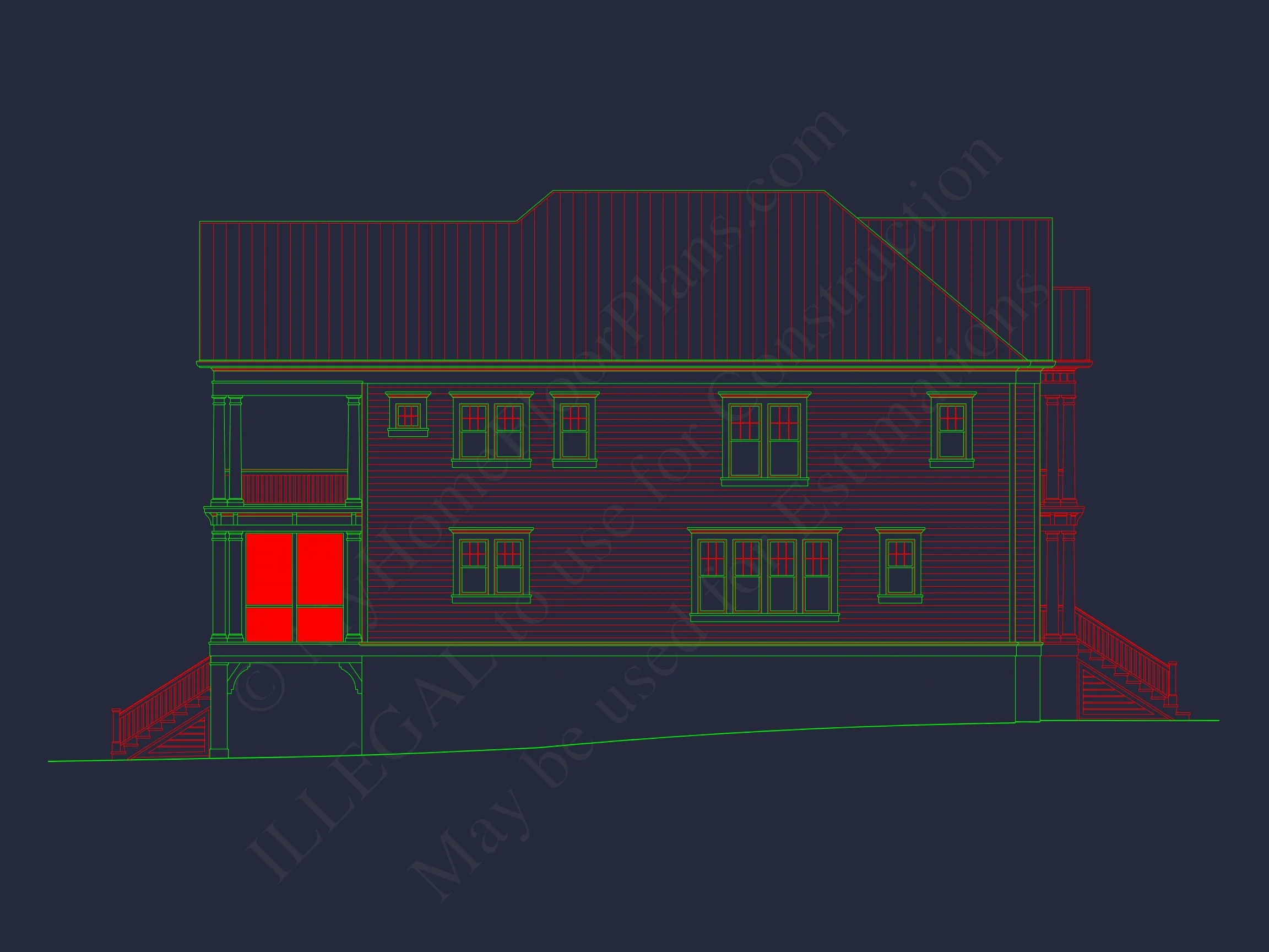 8-1460 HOUSE PLAN - Victorian house plan with 2,850 heated sq. ft., 2 stories, 4 bedrooms 2 CAD & Architecture Designs