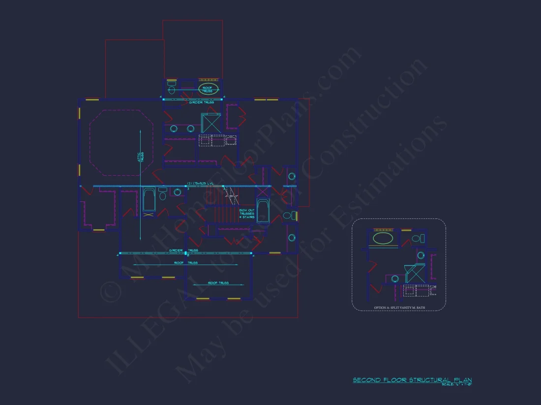 Spacious 4-Bedroom house Plan with Blueprint and CAD Designs