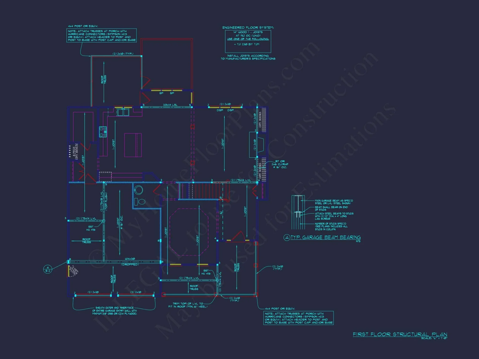 Spacious 4-Bedroom house Plan with Blueprint and CAD Designs