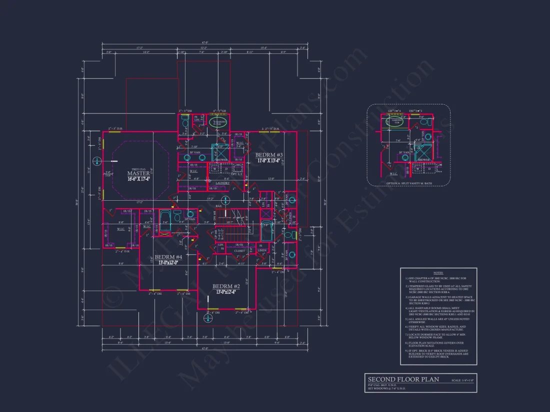 Spacious 4-Bedroom house Plan with Blueprint and CAD Designs
