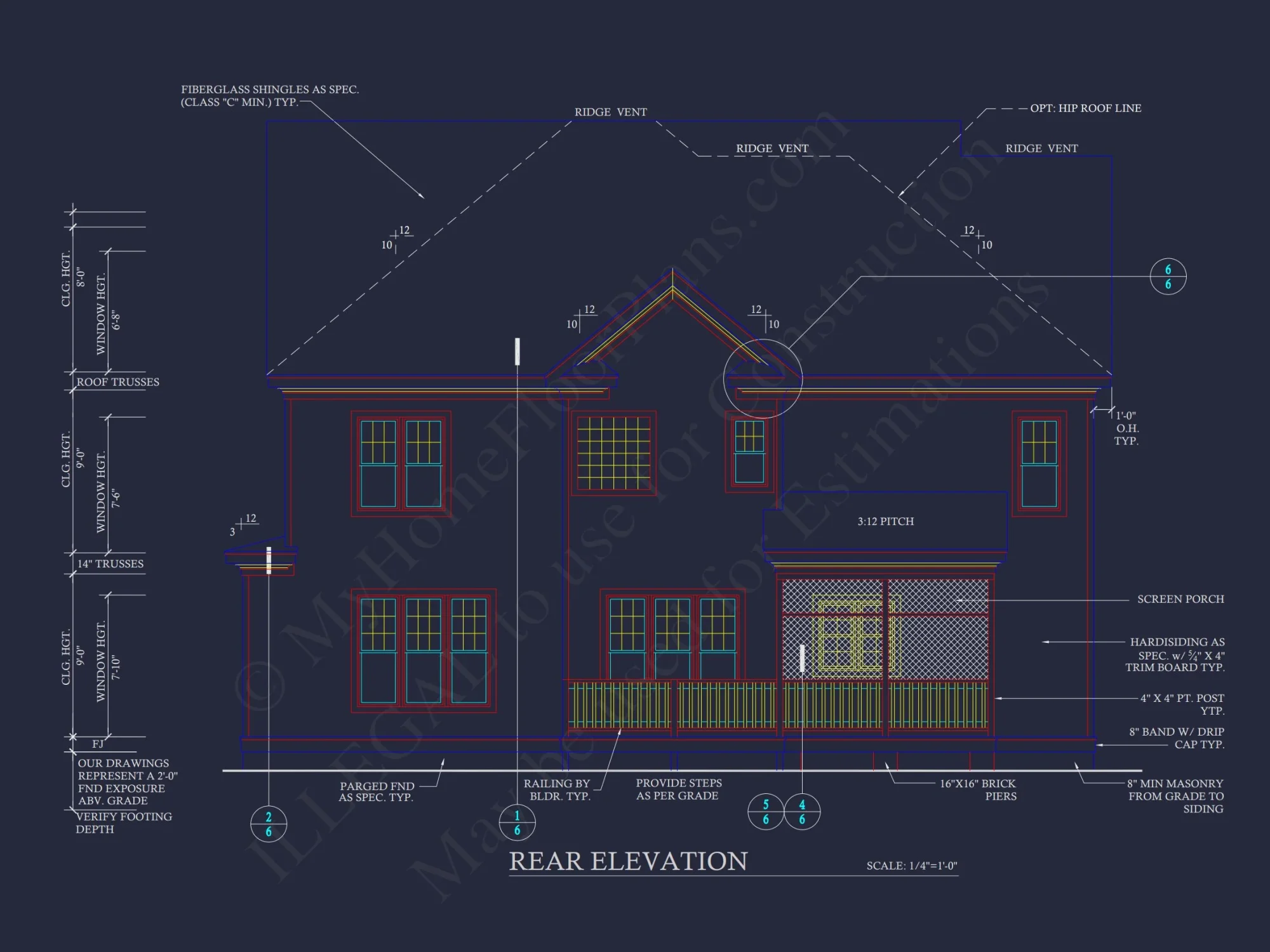 Spacious 4-Bedroom house Plan with Blueprint and CAD Designs