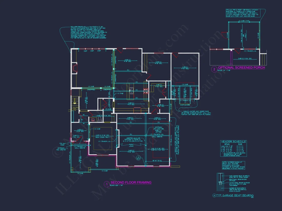 Spacious 2-Story house Plan with CAD Designs and Blueprints