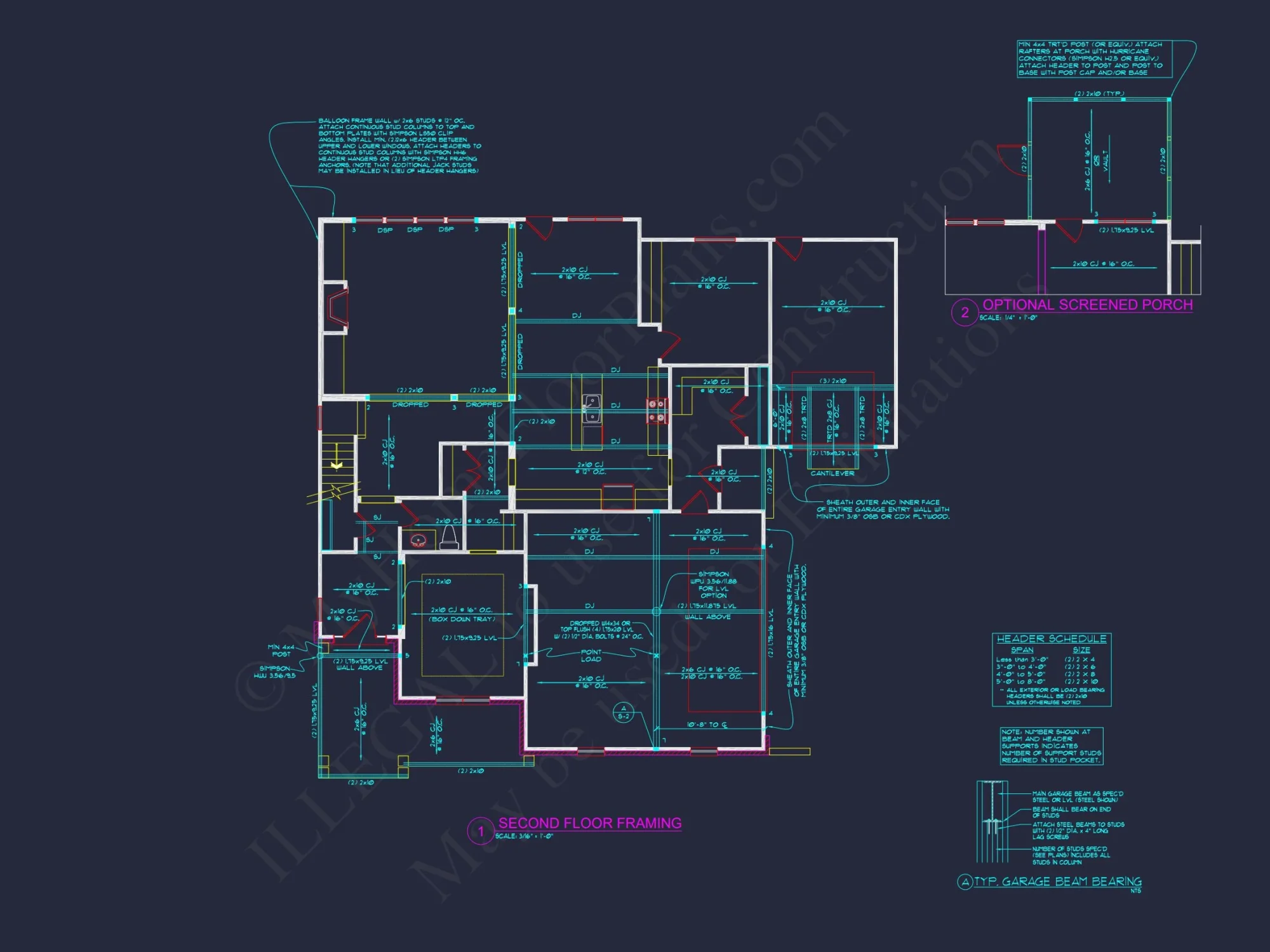 Spacious 2-Story house Plan with CAD Designs and Blueprints