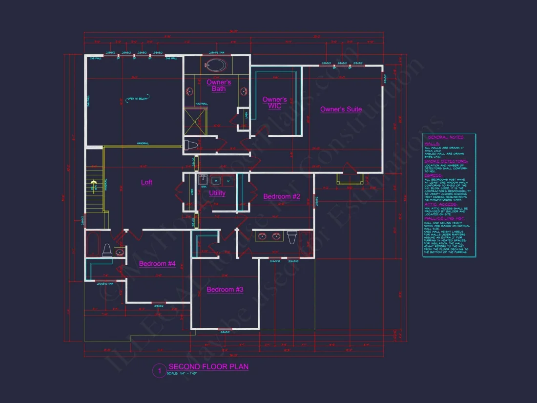 Spacious 2-Story house Plan with CAD Designs and Blueprints
